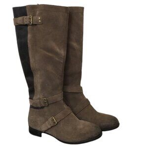 UGG Beige Suede Buckle Cydnee Riding Boots